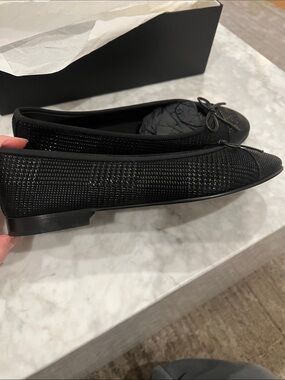 CHANEL Black  Ballet Flats size 39.5
